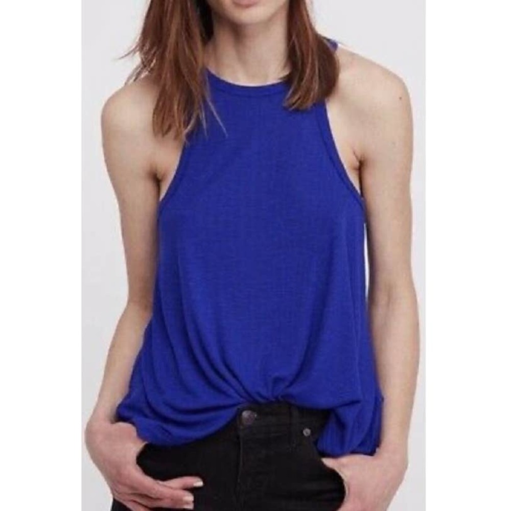 🛑SOLD🛑 Free People Rib Tank Blue Size XS - Picture 1 of 5
